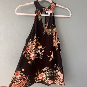 Leith (Nordstrom) Floral Halter Top